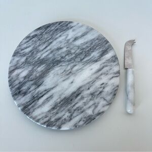 Marble Cheese Board With Cheese Knife